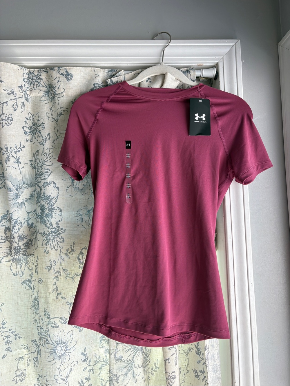 Under Armour Heatgear Compression Short Sleeve T-Shirt Fuchsia Dusk/Dark Maroon